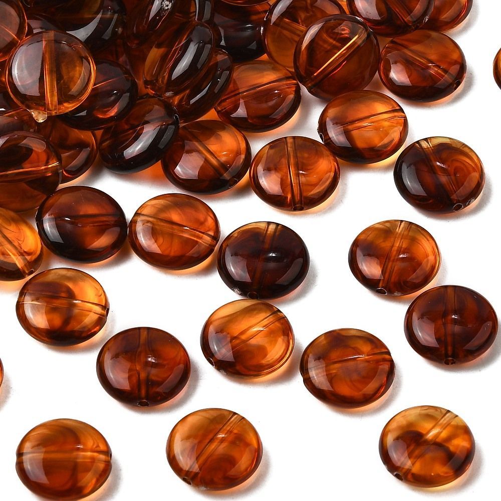 30 x Imitation Amber Acrylic Bead, 12x4mm