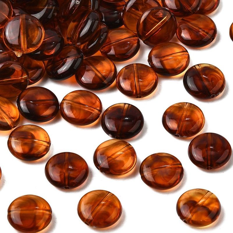 30 x Imitation Amber Acrylic Bead, 12x4mm