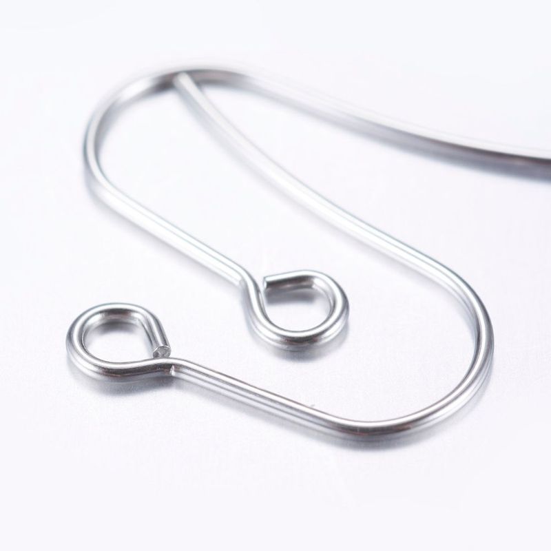 50 x Stainless Steel Ear Hooks, 18x15mm