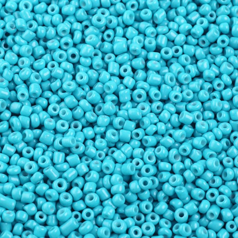 Seed Beads in Turquoise, Size 8, 3mm approx.