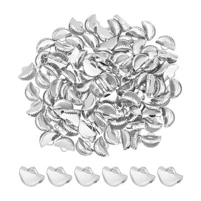 10 x Stainless Steel Ribbon Ends, 10x7x6mm