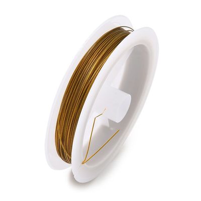 Gold Tiger Tail Beading Wire, 0.50mm, 12m