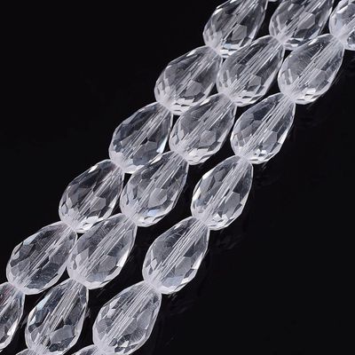Electroplated Glass Clear Teardrop Beads, 10x15mm Electroplated Glass Clear Teardrop Beads, 10x15mm