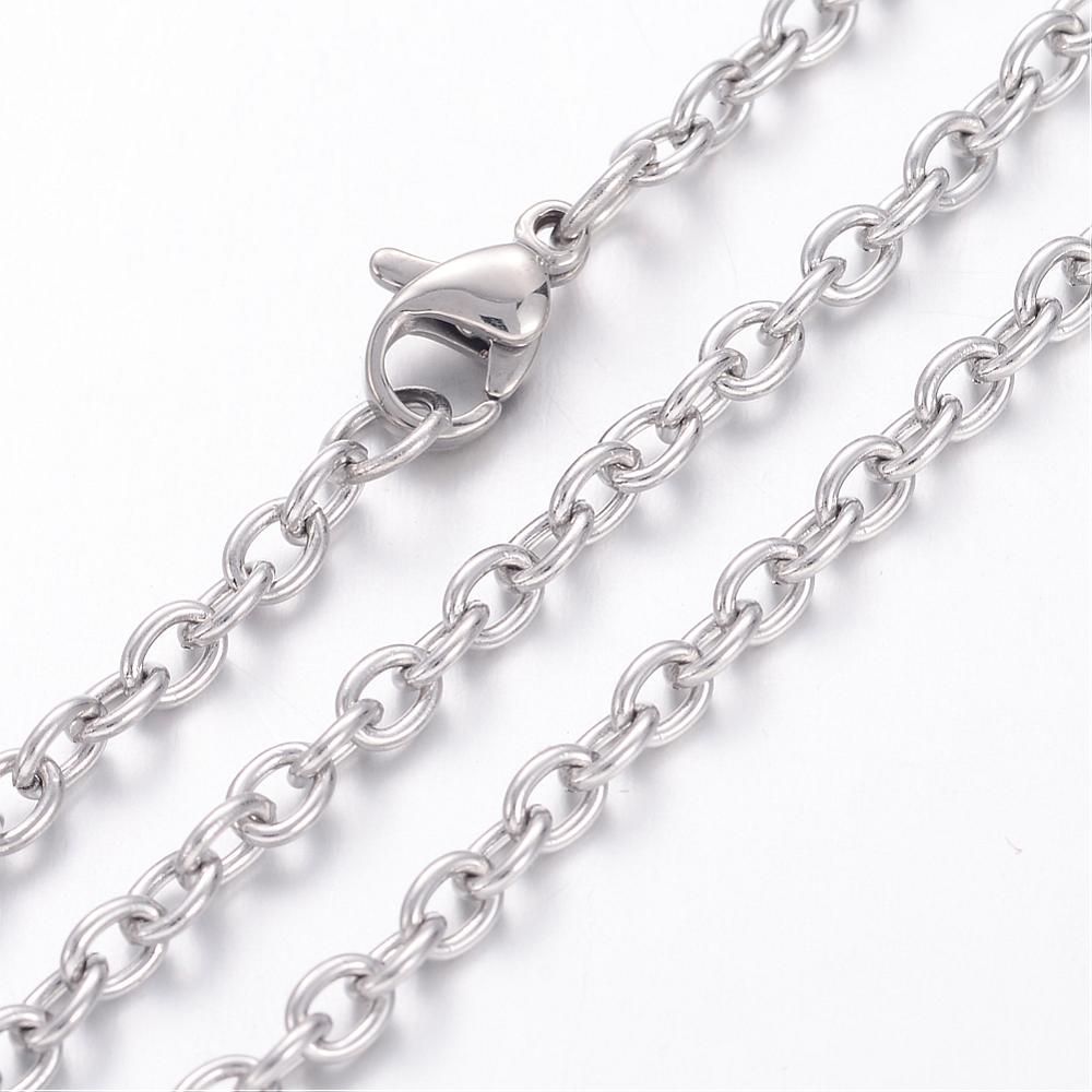Stainless Steel Finished Cable Chain, 23"