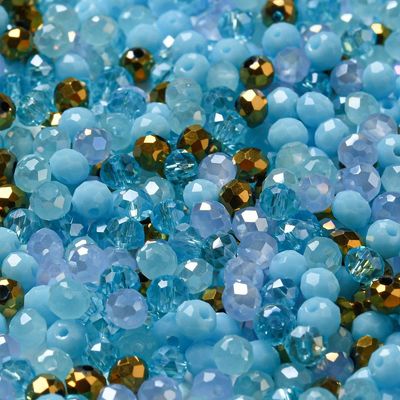 4x3mm Faceted Glass Rondelle Beads