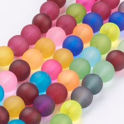 Frosted Glass Beads