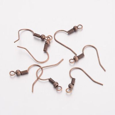 50 x Copper Plated Ear Hooks