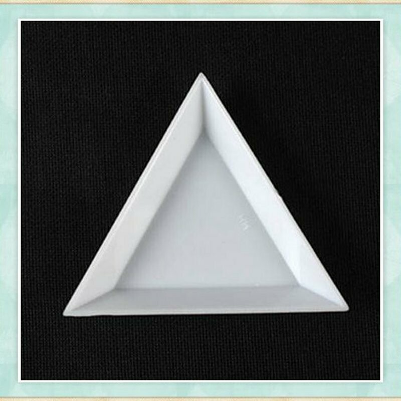 White Plastic Bead Sorting Tray, 7x5cm