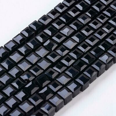 50 x 6mm Black Electroplated Cubes 50 x 6mm Black Electroplated Cubes