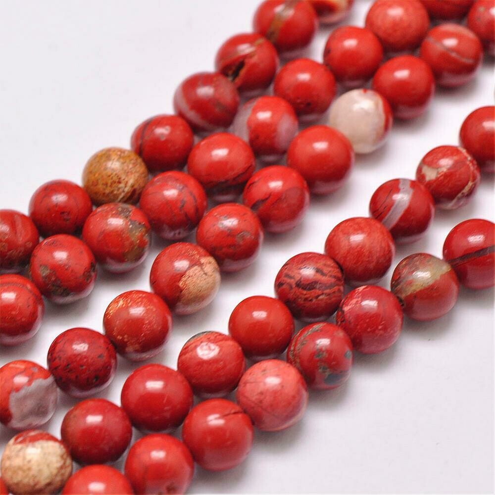 Natural Red Jasper Beads, 4mm, 1 Strand Natural Red Jasper Beads, 4mm, 1 Strand