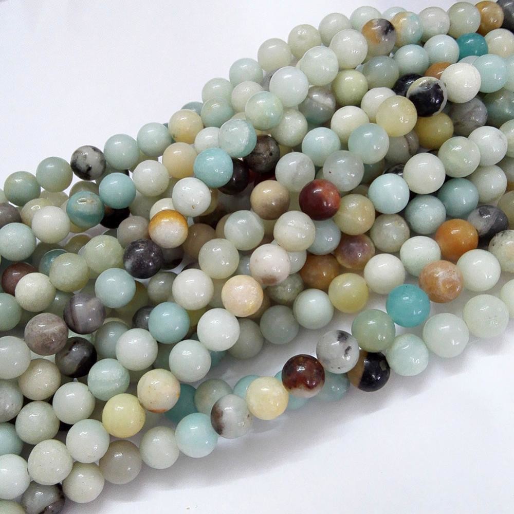 Natural Amazonite Beads, 6mm, 1 Strand Natural Amazonite Beads, 6mm, 1 Strand