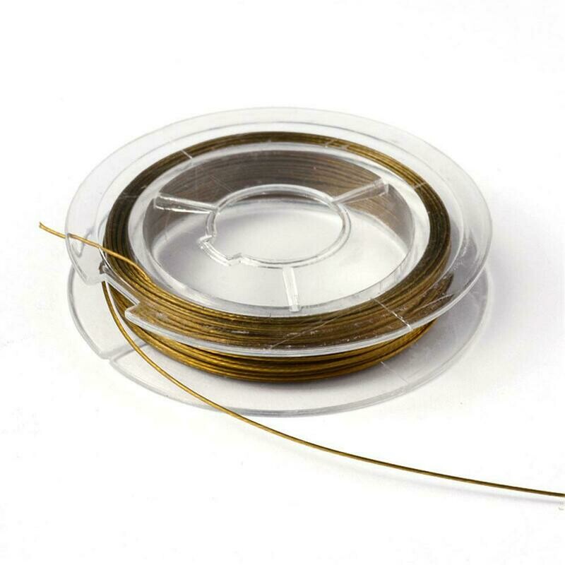 Gold Tiger Tail Beading Wire, 0.45mm, 10m Gold Tiger Tail Beading Wire, 0.45mm, 10m