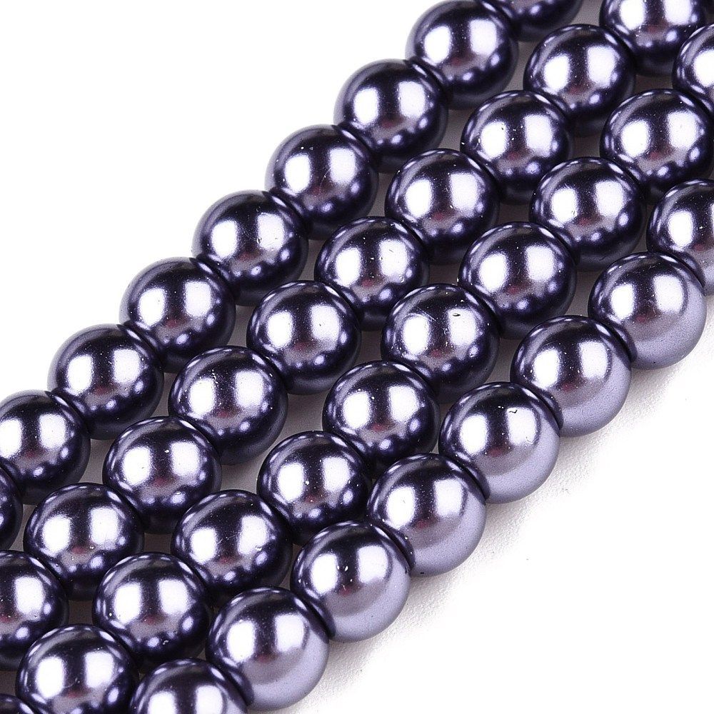 4mm Glass Pearls in Slate Grey 4mm Glass Pearls in Slate Grey