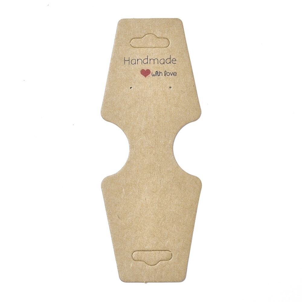 10 x Necklace Hanging Display Cards, 'Handmade with Love', 120x45mm 10 x Necklace Hanging Display Cards, 'Handmade with Love', 120x45mm