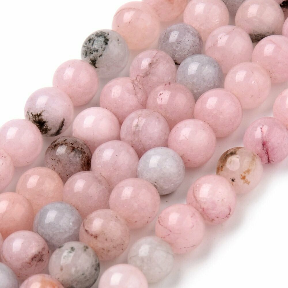 Natural Cherry Blossom Jasper, Dyed, 6mm, 1 Strand Natural Cherry Blossom Jasper, Dyed, 6mm, 1 Strand