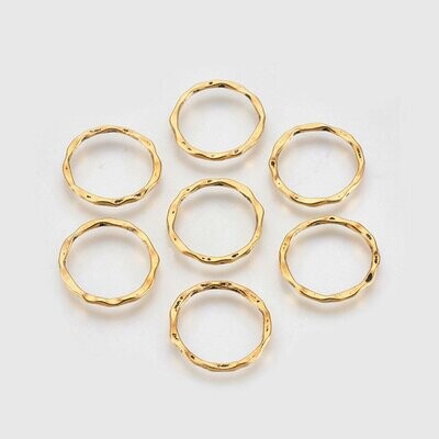 20 x Gold Plated Linking Rings, 22x1.5mm 20 x Gold Plated Linking Rings, 22x1.5mm