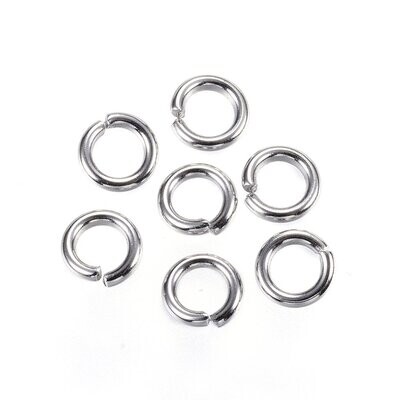 50 x Stainless Steel Jump Rings, 5x1mm 50 x Stainless Steel Jump Rings, 5x1mm