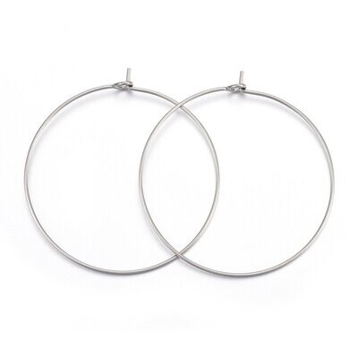 10 x Stainless Steel Wine Glass Charm Hoops, Stainless Steel Colour, 20mm 10 x Stainless Steel Wine Glass Charm Hoops, Stainless Steel Colour, 20mm