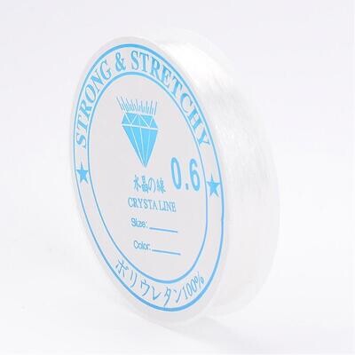 10m x Clear Elastic Cord, 0.6mm