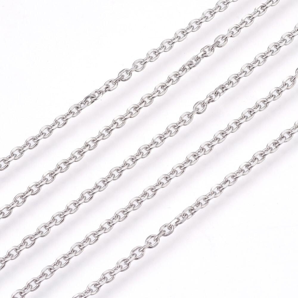 Stainless Steel Cable Chain, 3x2mm, 1 Metre