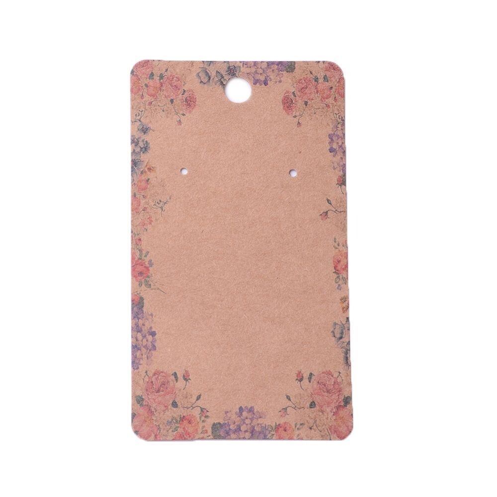 20 x Earring Display Cards, Floral Frame, 90x50mm 20 x Earring Display Cards, Floral Frame, 90x50mm