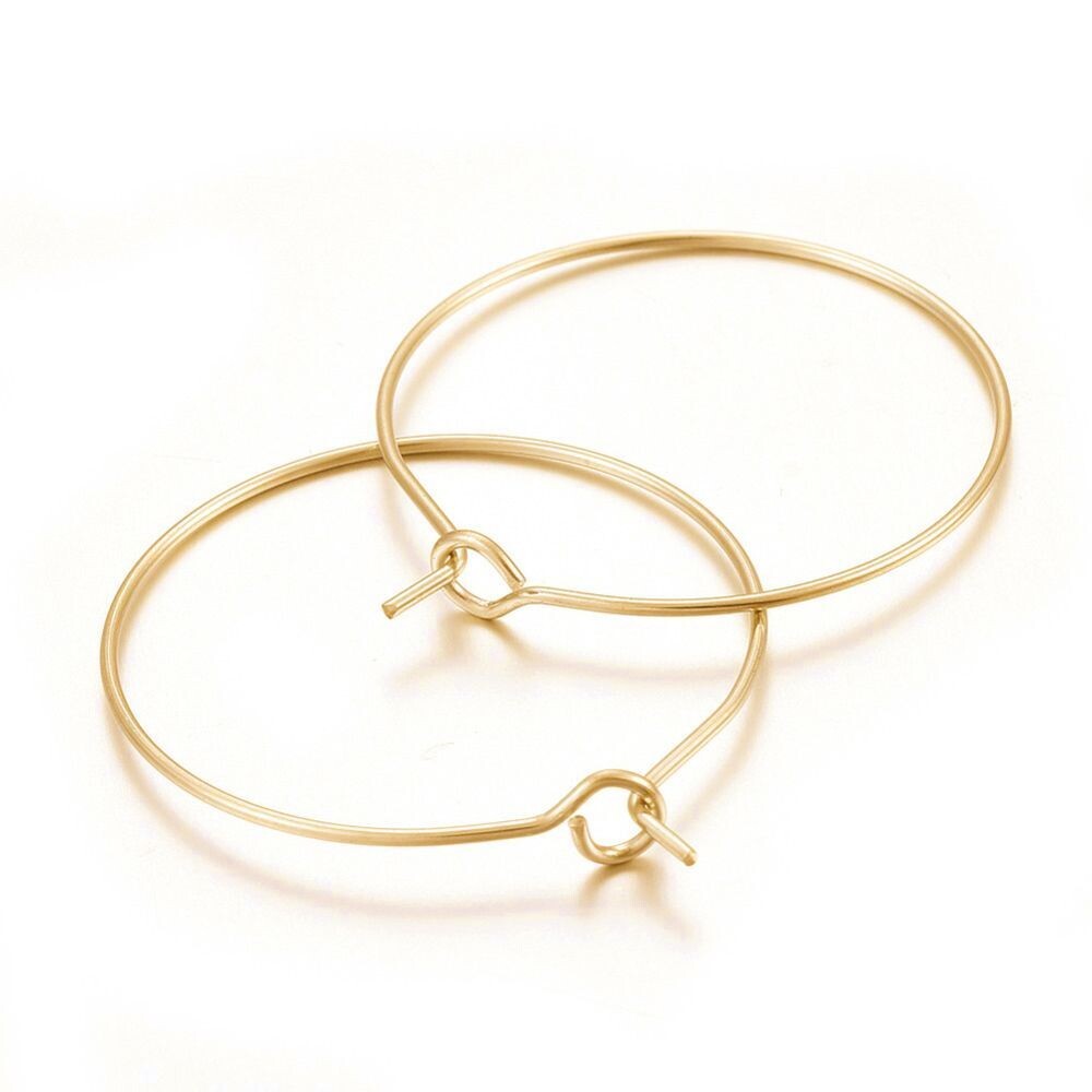 10 x Stainless Steel Gold Wine Glass Charm Hoops, 30mm 10 x Stainless Steel Gold Wine Glass Charm Hoops, 30mm