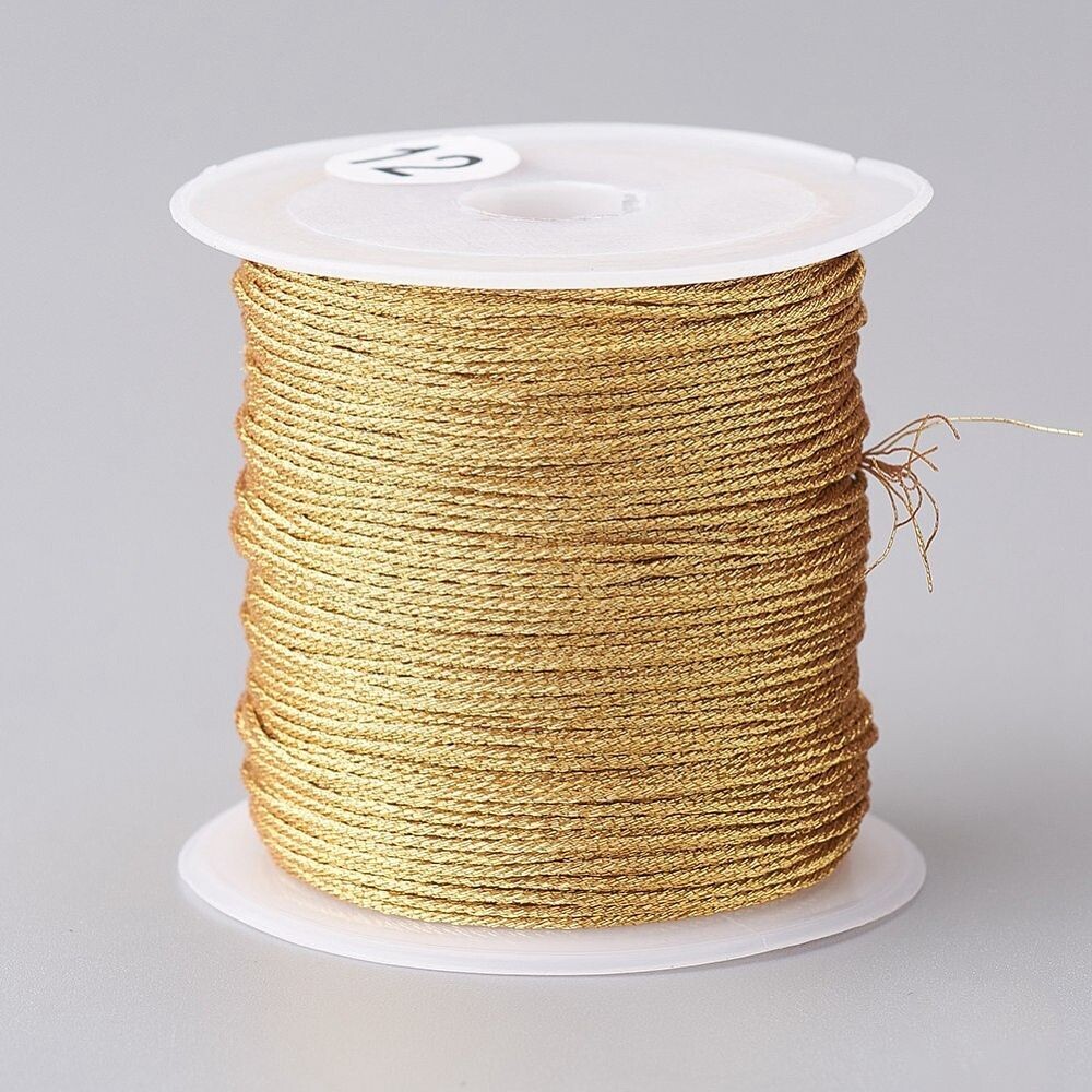 Gold Metallic Cord, 0.8mm, 3m Gold Metallic Cord, 0.8mm, 3m