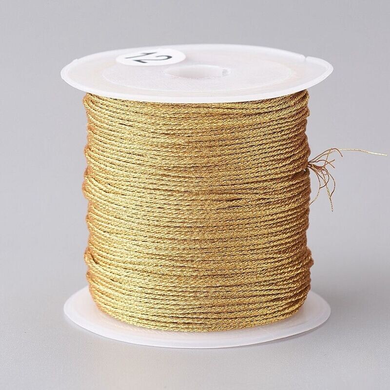 Gold Metallic Cord, 0.8mm, 3m Gold Metallic Cord, 0.8mm, 3m