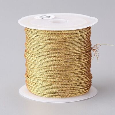 Gold Metallic Cord, 0.8mm, 3m
