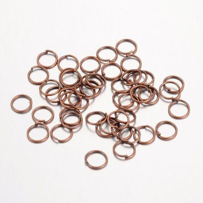 50 x Antique Copper Plated Jump Rings, 6mm x 0.7mm
