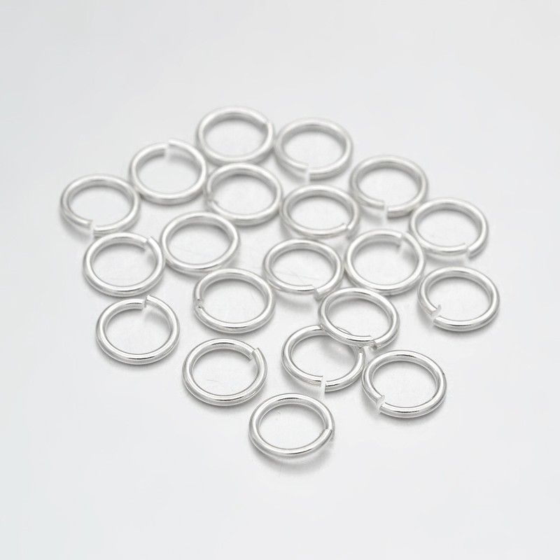 100 x Silver Plated Open Jump Rings, 3mm x 0.6mm 100 x Silver Plated Open Jump Rings, 3mm x 0.6mm
