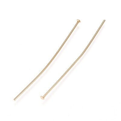 50 x Stainless Steel Gold Head Pins, 50mmx0.6mm 50 x Stainless Steel Gold Head Pins, 50mmx0.6mm