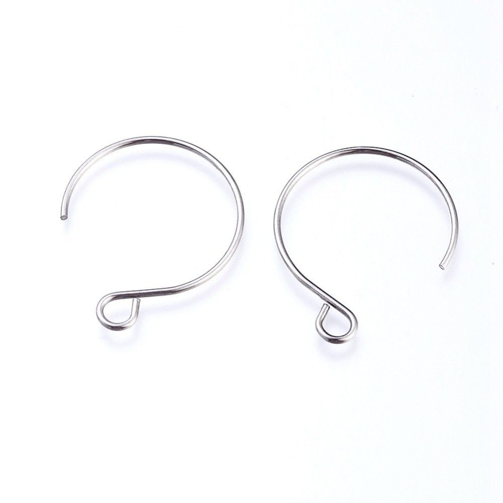 10 x Stainless Steel Balloon Ear Wires, 20mm