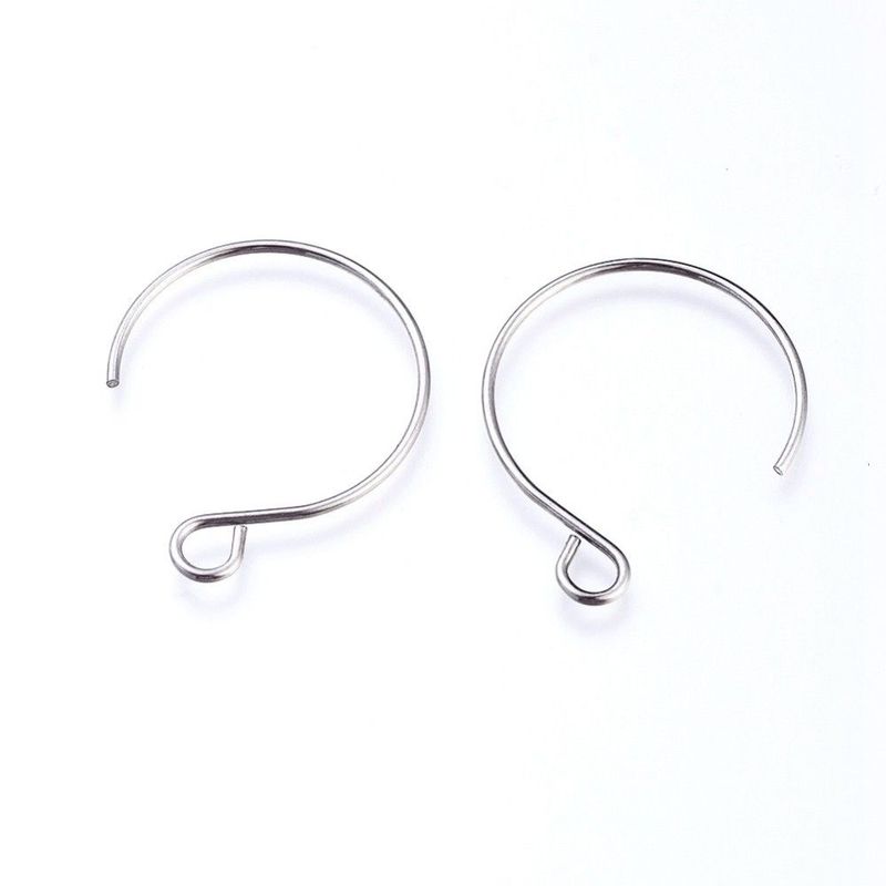10 x Stainless Steel Balloon Ear Wires, 20mm