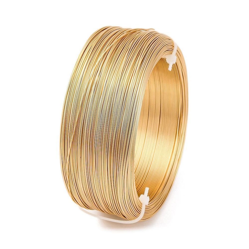 Light Gold Plated Aluminium Wire, 0.7mm, 10m Light Gold Plated Aluminium Wire, 0.7mm, 10m