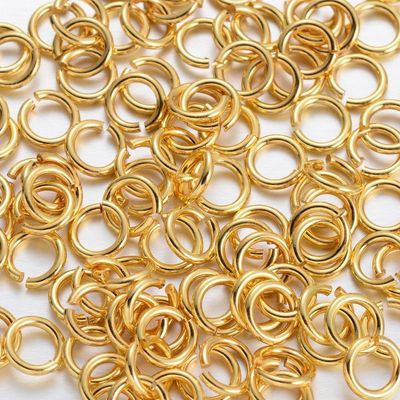 50 x Yellow Gold Plated Open Jump Rings, 6mm x 1mm 50 x Yellow Gold Plated Open Jump Rings, 6mm x 1mm