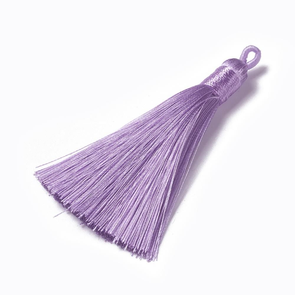 Tassel Pendant in Light Purple, 80mm