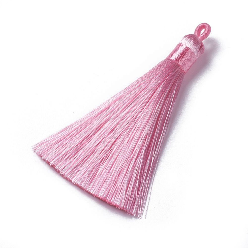 Tassel Pendant in Pink, 80mm