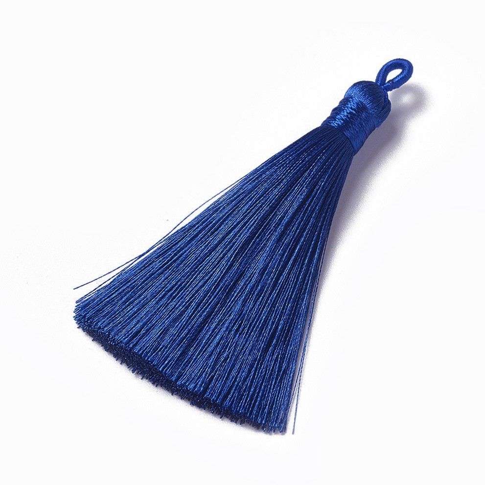 Tassel Pendant in Marine Blue, 80mm