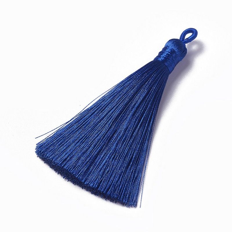 Tassel Pendant in Marine Blue, 80mm