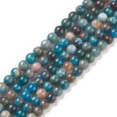 50 x Natural Apatite Beads, 6mm