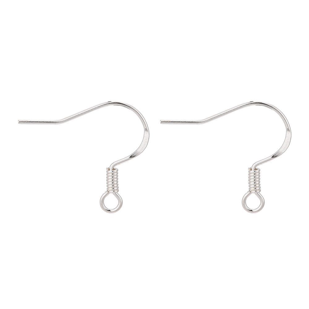 Sterling Silver Ear Hooks, 1 Pair