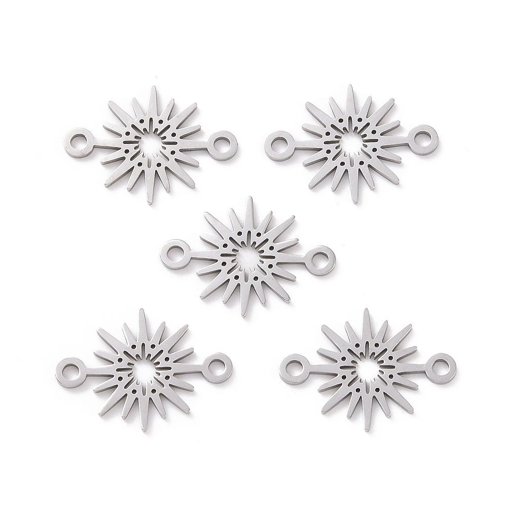 Stainless Steel Laser Cut Star Connector, 15x20mm