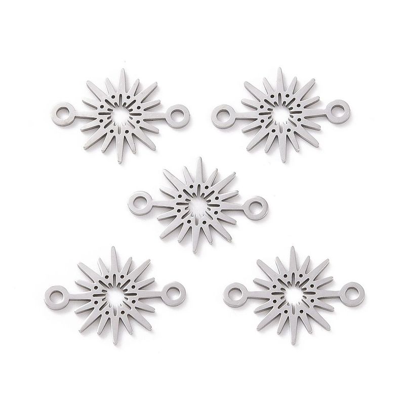 Stainless Steel Laser Cut Star Connector, 15x20mm