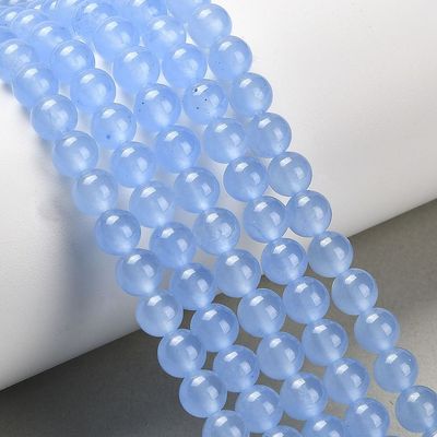 Natural Dyed Malaysia Jade Beads, 6mm, 1 Strand Natural Dyed Malaysia Jade Beads, 6mm, 1 Strand