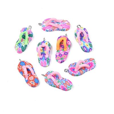 Polymer Clay Flip Flop Charms, 30x13mm Polymer Clay Flip Flop Charms, 30x13mm