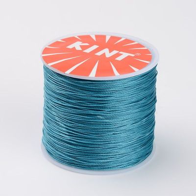 5m x Waxed Polyester Cord, Teal, 0.5mm