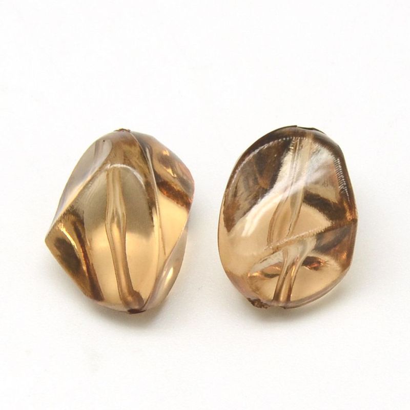 20 x Acrylic Beads in Smoky Quartz, 17x14mm