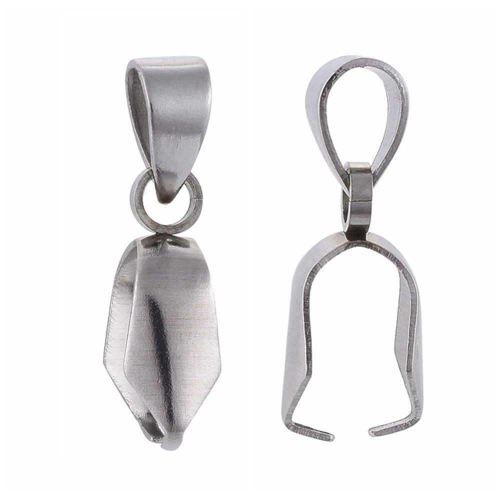 10 x Stainless Steel Bails, 13x12x4mm