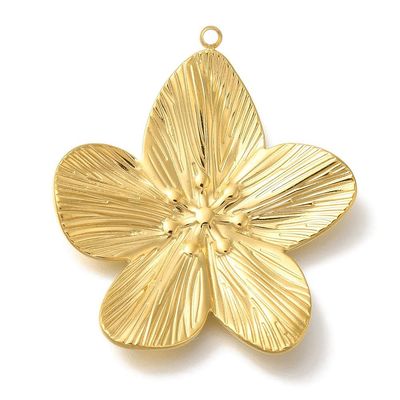Stainless Steel Gold Flower Pendant, 34x31mm Stainless Steel Gold Flower Pendant, 34x31mm